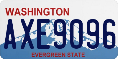 WA license plate AXE9096