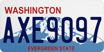 WA license plate AXE9097