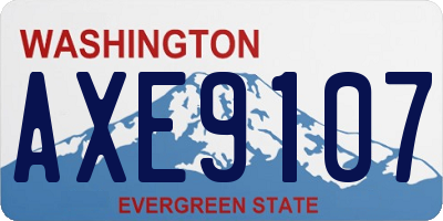 WA license plate AXE9107