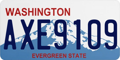 WA license plate AXE9109