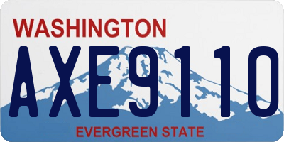 WA license plate AXE9110