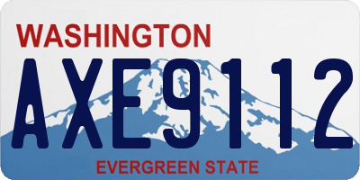WA license plate AXE9112