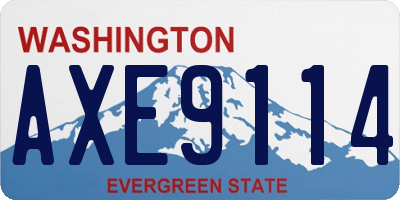 WA license plate AXE9114