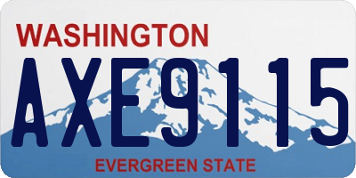 WA license plate AXE9115