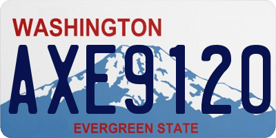 WA license plate AXE9120