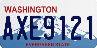 WA license plate AXE9121