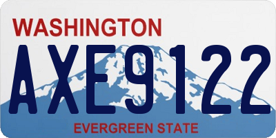 WA license plate AXE9122