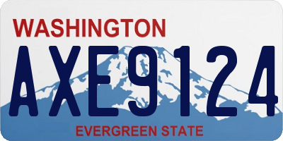 WA license plate AXE9124