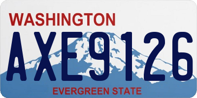 WA license plate AXE9126