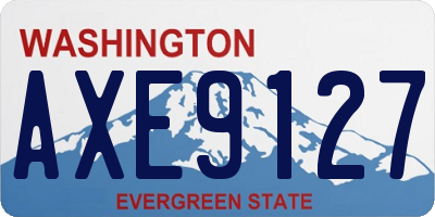 WA license plate AXE9127