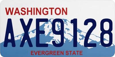WA license plate AXE9128
