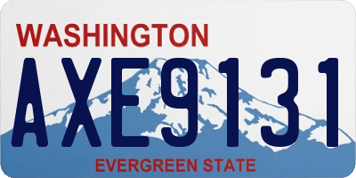 WA license plate AXE9131
