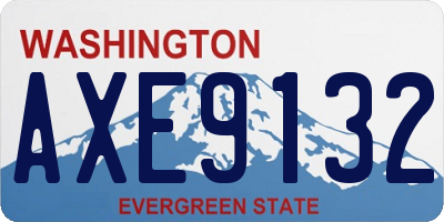 WA license plate AXE9132