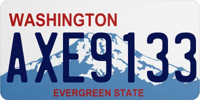WA license plate AXE9133
