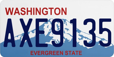 WA license plate AXE9135