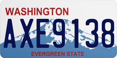WA license plate AXE9138