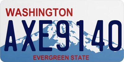 WA license plate AXE9140