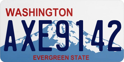 WA license plate AXE9142