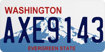 WA license plate AXE9143