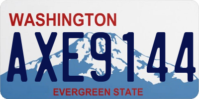 WA license plate AXE9144
