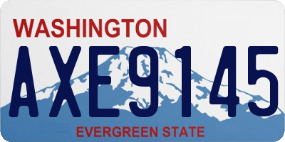WA license plate AXE9145