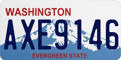 WA license plate AXE9146