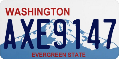 WA license plate AXE9147