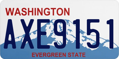 WA license plate AXE9151