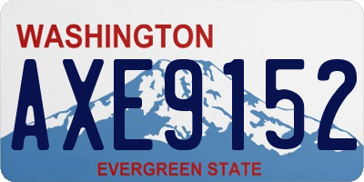 WA license plate AXE9152