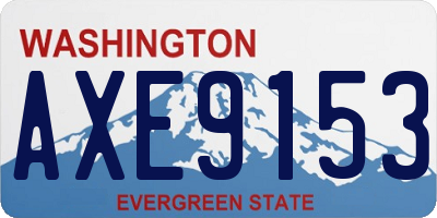 WA license plate AXE9153
