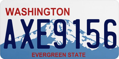 WA license plate AXE9156