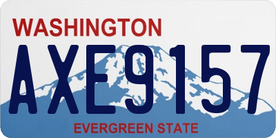 WA license plate AXE9157
