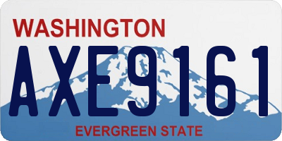 WA license plate AXE9161