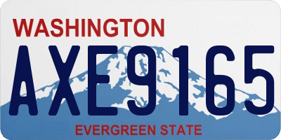 WA license plate AXE9165