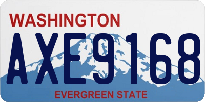 WA license plate AXE9168
