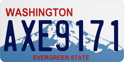 WA license plate AXE9171