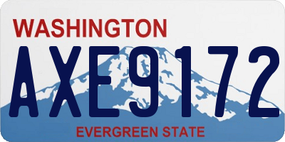 WA license plate AXE9172