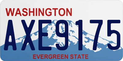 WA license plate AXE9175