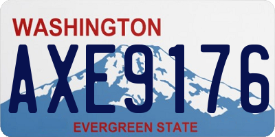 WA license plate AXE9176