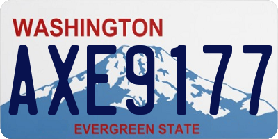 WA license plate AXE9177