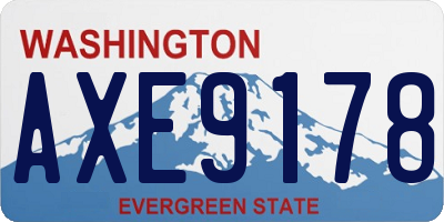 WA license plate AXE9178