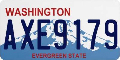 WA license plate AXE9179