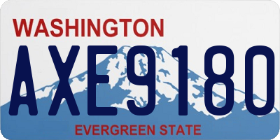 WA license plate AXE9180