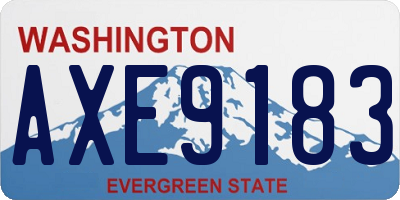 WA license plate AXE9183