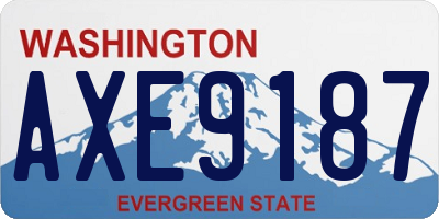 WA license plate AXE9187