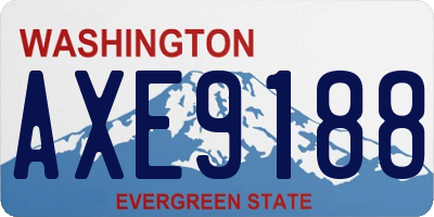 WA license plate AXE9188