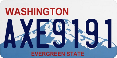 WA license plate AXE9191