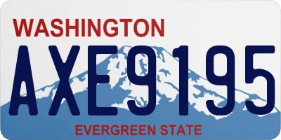WA license plate AXE9195