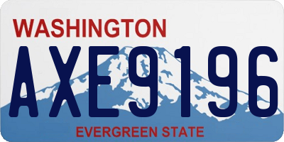 WA license plate AXE9196