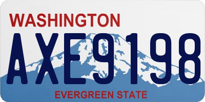 WA license plate AXE9198